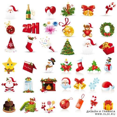 Delicious Christmas ornaments vector