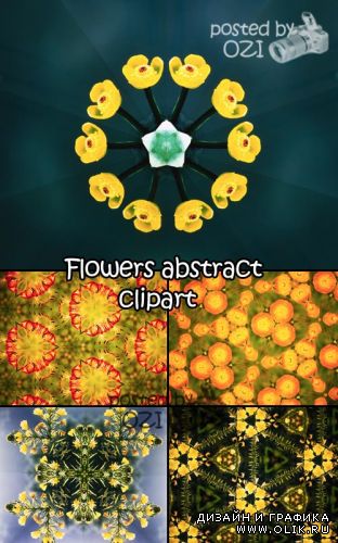 Flowers abstract clipart