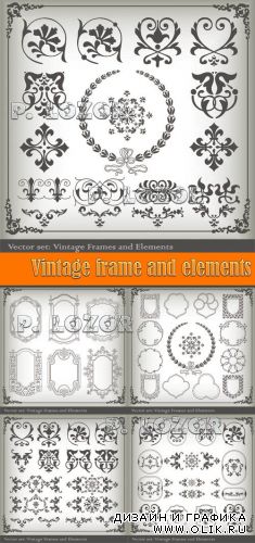 Vintage frame and elements