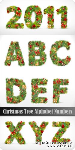 Christmas Tree Alphabet Numbers