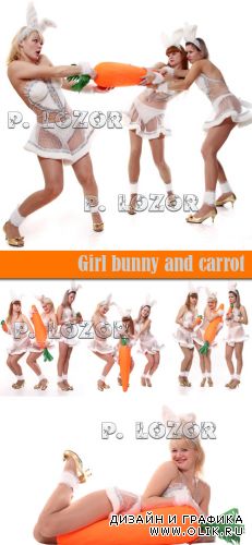Girl bunny and carrot