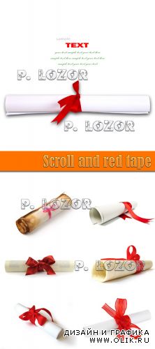 Scroll and red tape