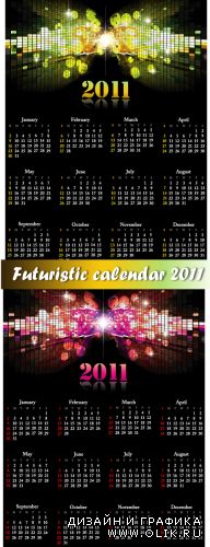Futuristic calendar 2011