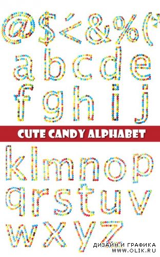 Cute candy alphabet