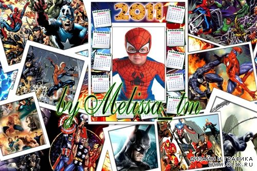 Детский календарь 2011 - Super Heroes