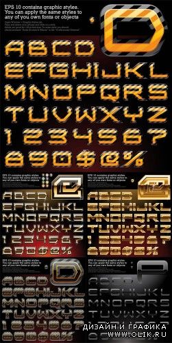 Glossy Vector Alphabet Set