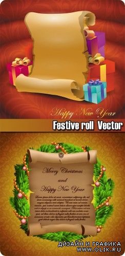 Festive roll Vector