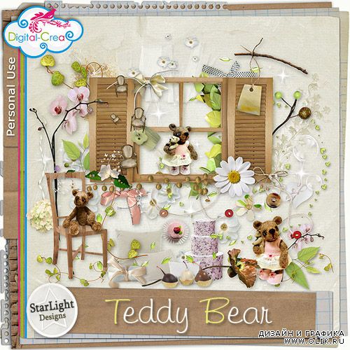 Скрап-набор - Teddy bear / Мишка Тедди
