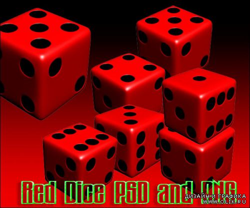 Red Dice PSD and PNG