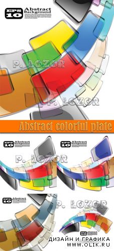 Abstract colorful plate