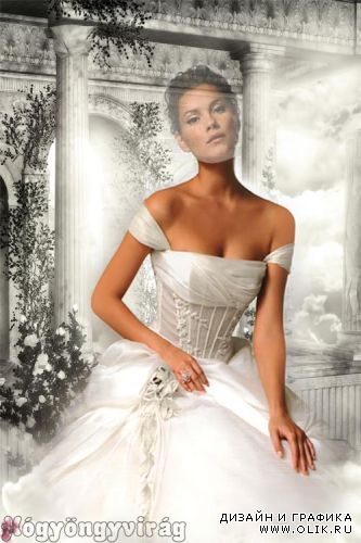 Женский шаблон для фотошоп – Мечтающая невеста