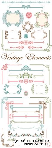 Vintage Design Elements Vector
