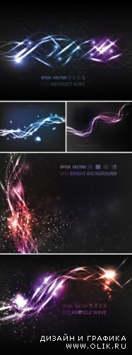 Bright Wave Backgrounds Vector