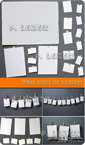White paper for a collage
