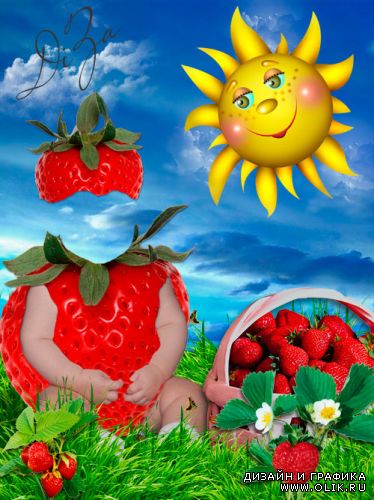 Strawberry-детский шаблон