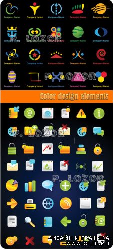 Color design elements and logo