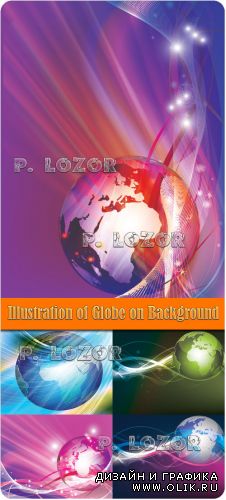 Illustration of Globe on Background