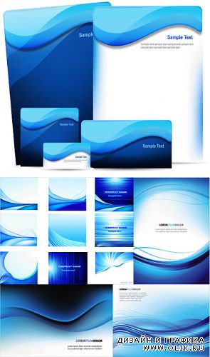 Blue cards and backgrounds