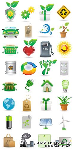Environment icons set
