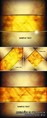 Abstract Golden Backgrounds Vector