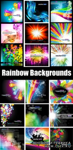 Rainbow Backgrounds Vector 3