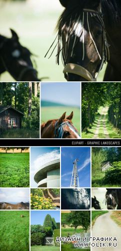 Clipart - Graphic landscapes