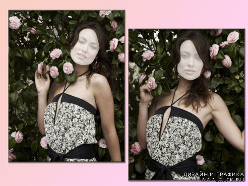 Шаблоны для Фотошоп женские - В цветах