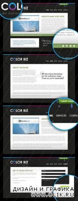 Color business website template - Medialoot