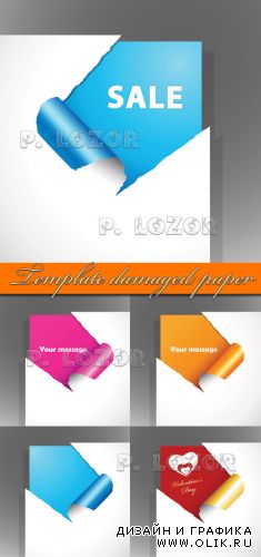 Template damaged paper