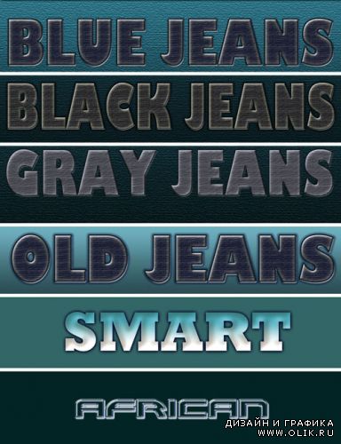 Jeans Text Effects for PHSP