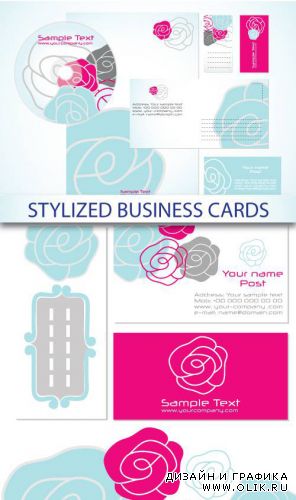 Stylized business cards