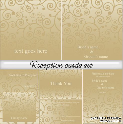 Reception cards set