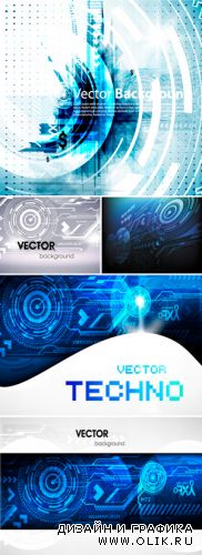 Techno Backgrounds Vector 2 | Техно фоны в векторе