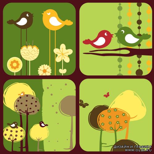 Funny birds and trees