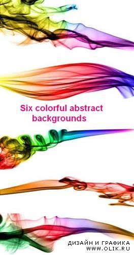 Шесть цветных абстрактных фонов