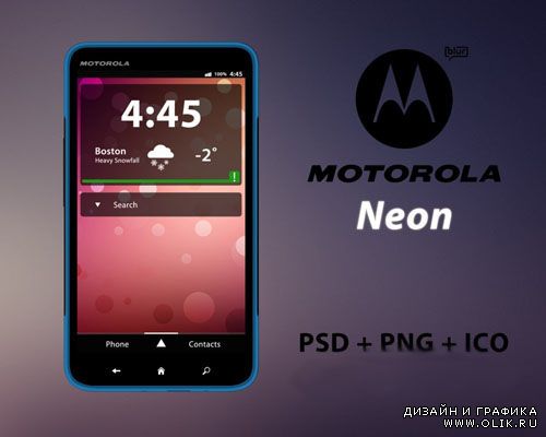 PSD Template - Motorola Neon