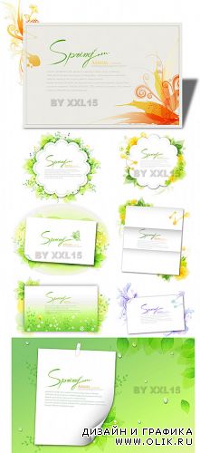 Spring paper backgrounds