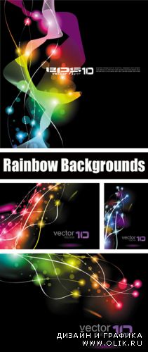 Rainbow Abstract Backgrounds Vector