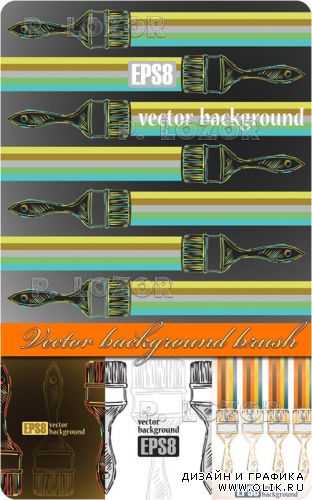 Vector background brush