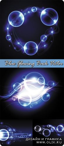 Blue Glowing Back Vector
