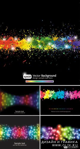Rainbow Backgrounds Vector 2 | Радужный фон 2 вектор