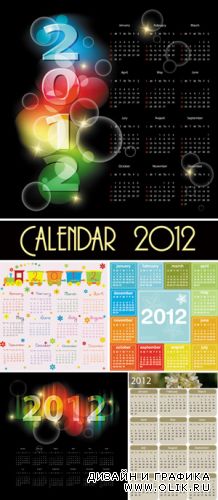 Calendars 2012 year - vector