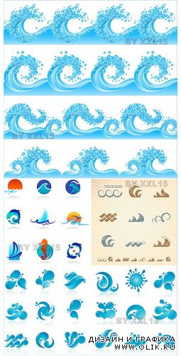Waves and water symbols