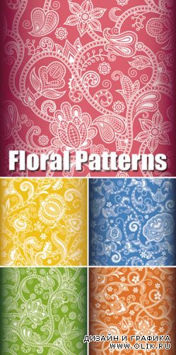 Color Floral Patterns Vector 2