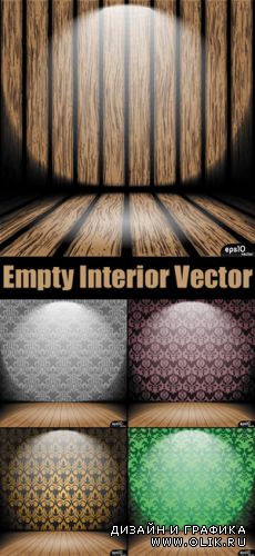 Empty Vintage Interior Vector