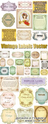 Vintage Labels Vector 3
