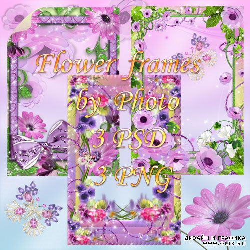 Цветочные фоторамки  - Прекрасные цветы