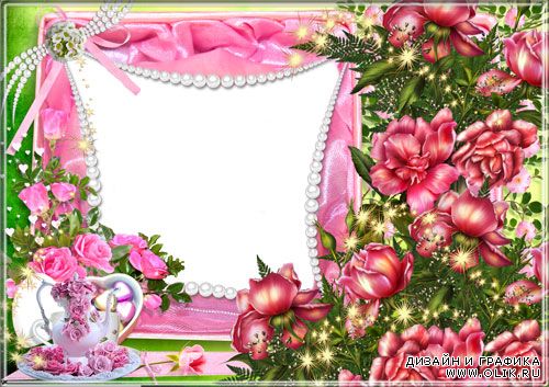Рамочка для фотошоп - Розовый рай