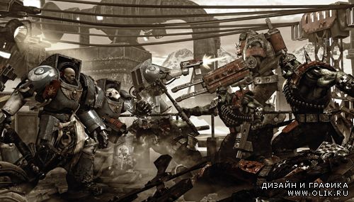 Сборник иллюстраций разных художников на тему Warhammer 40000
