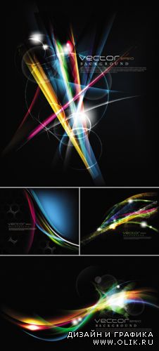 Abstract Glowing Backgrounds Vector 2